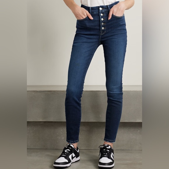Good American Denim - Good American Deep Blue Skinny Jeans